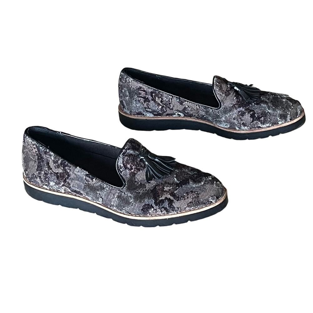Vaneli black flats shoes loafers slip on textured non slip tassels casual size 7 - Picture 4 of 8